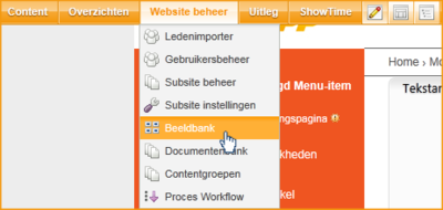 Screenshot inScreen Editor Waxtrapp Beeldbank