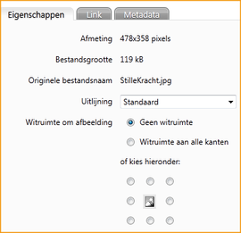 Screenshot InScreen Editor Waxtrapp afbeeldingseigenschappen aanpassen