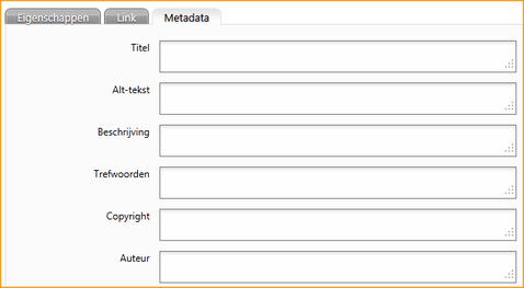 Screenshot InScreen Editor Waxtrapp metadata aanpassen
