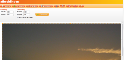 Screenshot InScreen Editor Waxtrapp afbeelding verkleinejn