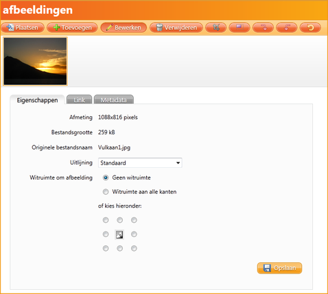Screenshot InScreen Editor Waxtrapp afbeelding bewerken