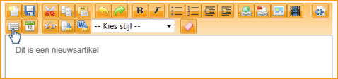 Screenshot InScreen Editor Waxtrapp tabel toevoegen
